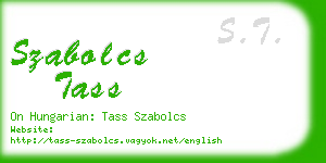 szabolcs tass business card